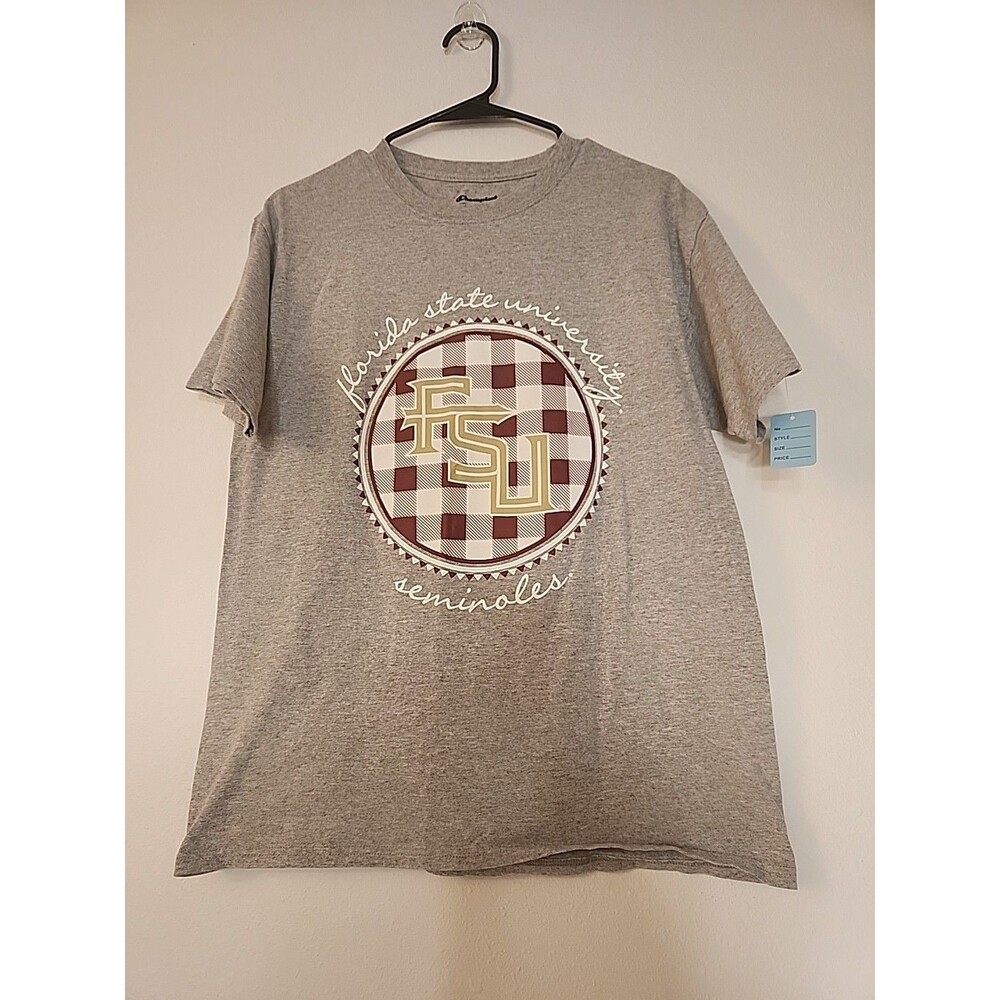 Champion Men's FSU Short Sleeve T-Shirt Size Medium Gray